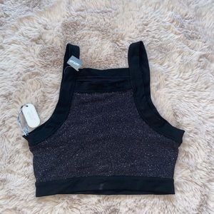 BRAND NEW - Cropped glitter tank